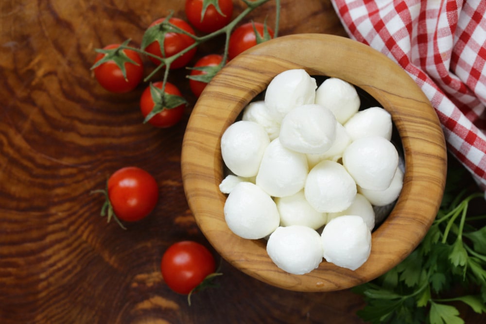 Mozzarella Ciliegini - шарики Моцареллы размером с помидор черри